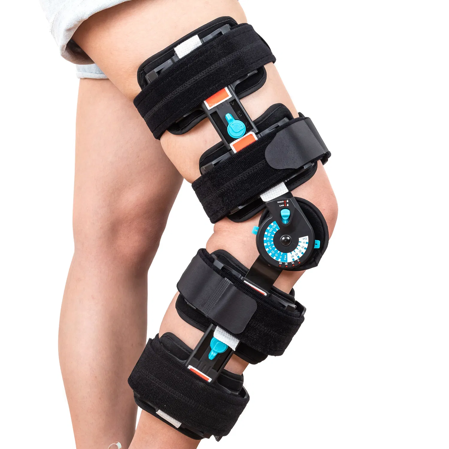 Genouillère ROM rétractable et réglable pour fracture du genou
